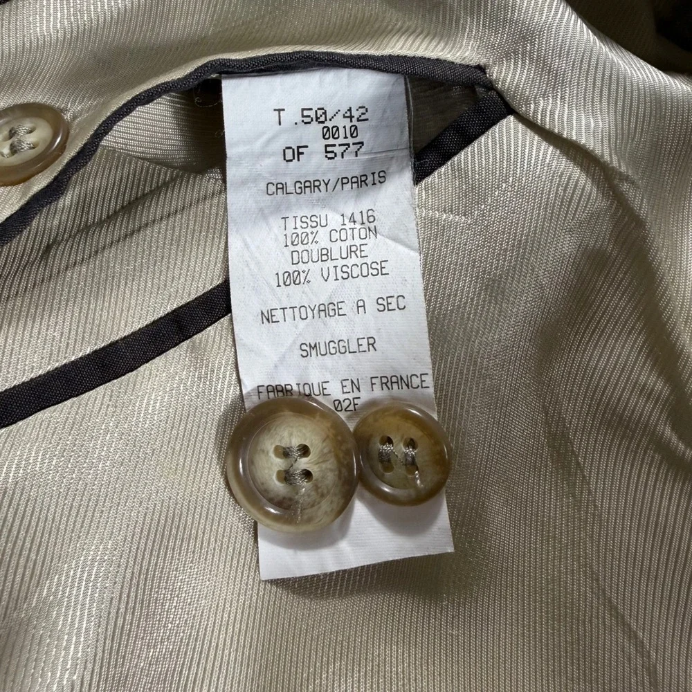 Smuggler Paris Mens Blazer EU50 US42 Made in France Loro Piana Cotton Sport Coat